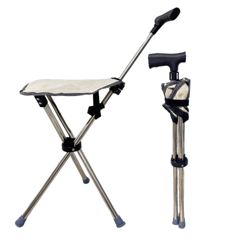 🔥 2-in-1 Gehstock mit Klappstuhl