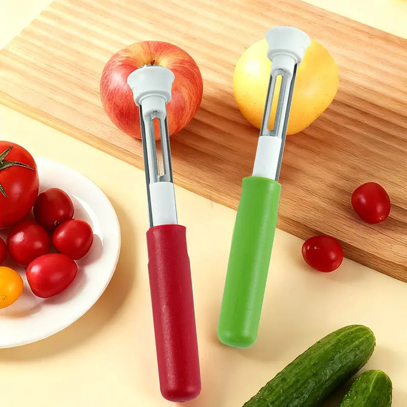 🥳 2026 HOT SALE 🥳💞 50.000+ VERKAUFT! 🔪🛒 Kaufe 1, erhalte 1 GRATIS + 50% RABATT! Der 2-in-1 Küchenheld: Entkernen & Schälen in einem Dreh 🍎⏱️❤️