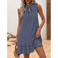 🎉Letzter Tag der Aktion:50% Rabatt💃Damenkleid mit Schleife und geometrischem Muster