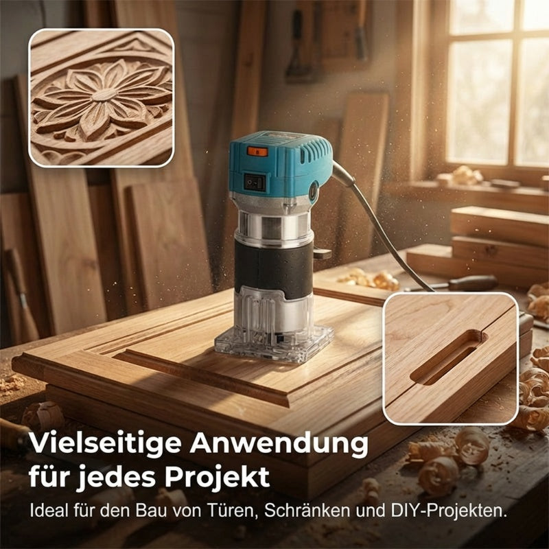 🛠️ Leistungsstarke 800W Holzbearbeitungsfräse 🎯 Komplettes Fräser- & Kantenfräserset
