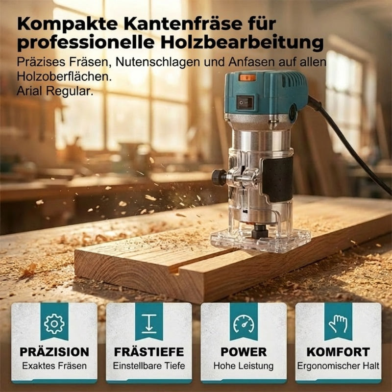 🛠️ Leistungsstarke 800W Holzbearbeitungsfräse 🎯 Komplettes Fräser- & Kantenfräserset