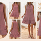 🎉Letzter Tag der Aktion:50% Rabatt💃Damenkleid mit Schleife und geometrischem Muster