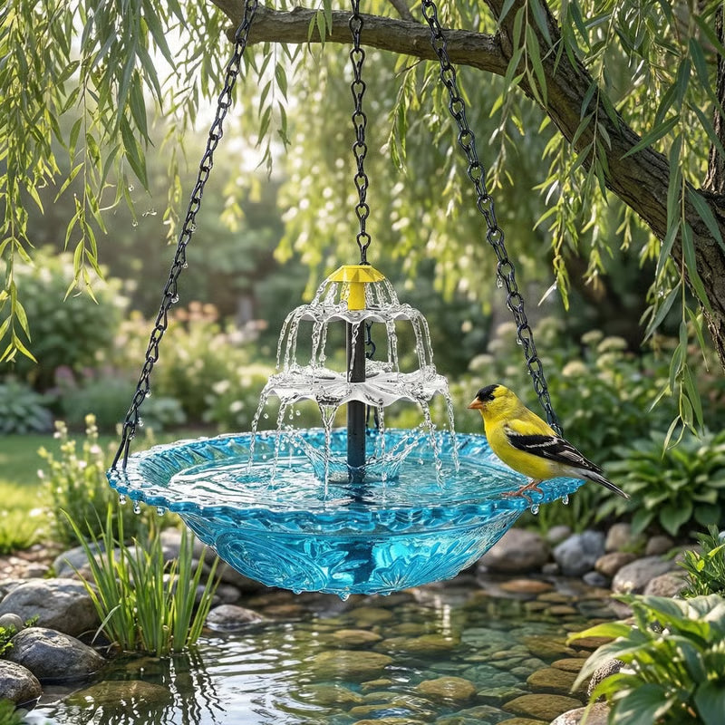 🔥🔥 Frühlingsaktion 2026 – 50 % Rabatt – 🐦 Solar-Kaskaden-Hängender Vogelbad-Brunnen
