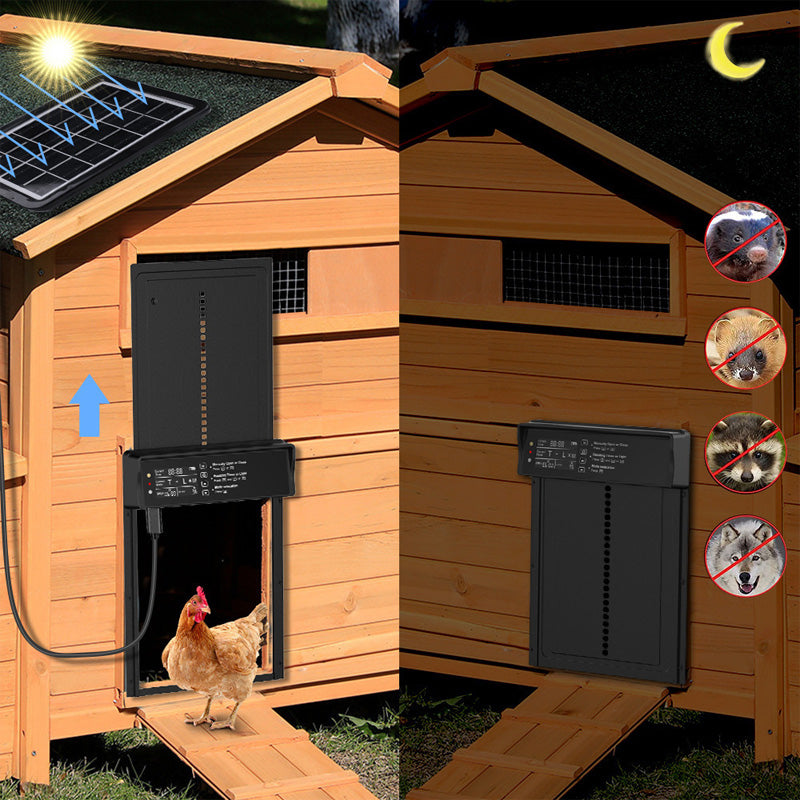 🔥🔥Neu erhältlich 50% RABATT🎁Solarbetriebene automatische Hühnerstalltür
