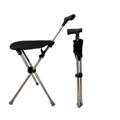 🔥 2-in-1 Gehstock mit Klappstuhl