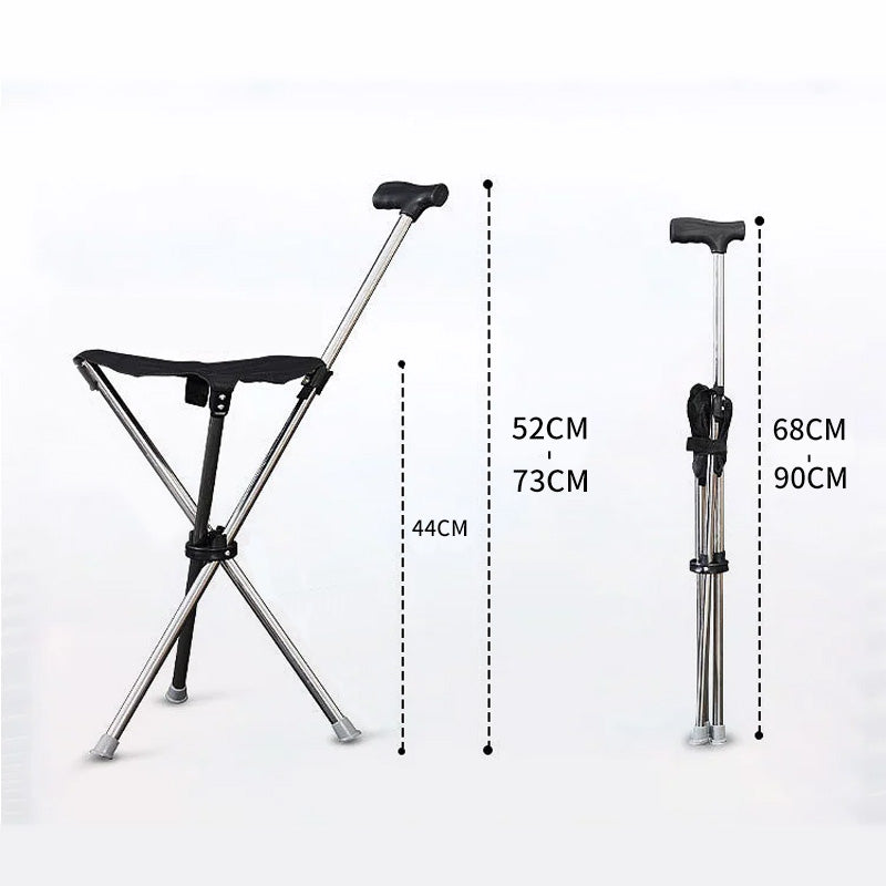 🔥 2-in-1 Gehstock mit Klappstuhl