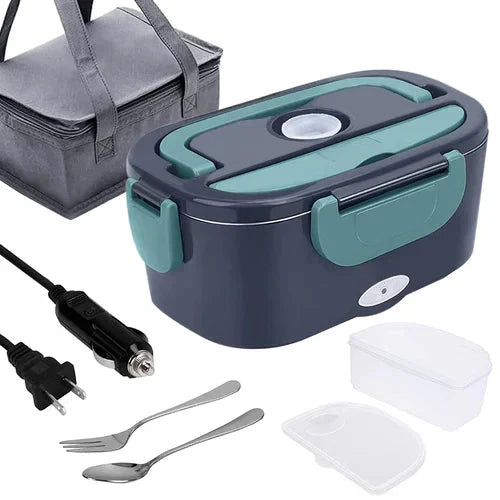 🍱 LIMITIERTES ANGEBOT: 50% RABATT! 🔌 Mobile Elektrische Brotdose (60W) – Für Auto & Haushalt, Edelstahl, 1.5L & Auslaufsicher ✨
