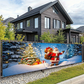 Outdoor Merry Christmas Hanging Banner