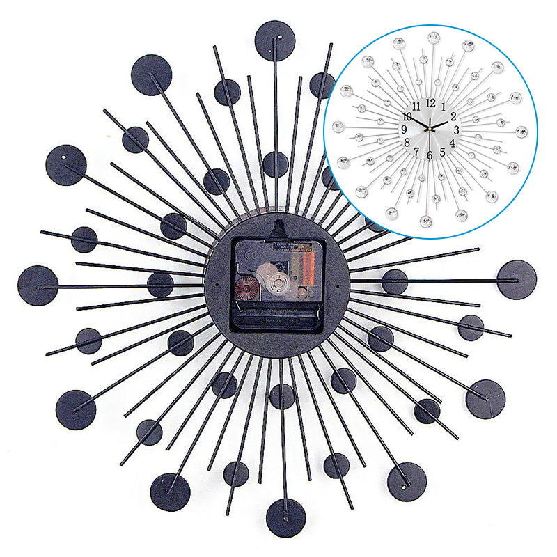 ✨🕰️ 50% off ⚡ Creative Rhinestone Wall Clock – Silent, Minimalist Luxury for Living Room, Dining & Entryway! 💎🏡