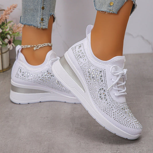 👟 50% RABATT! ✨ Atmungsaktive Sneaker aus Mesh mit Strassverzierung – Funkelndes Design, Leichte Belüftung & Rutschfeste Sohle 💎
