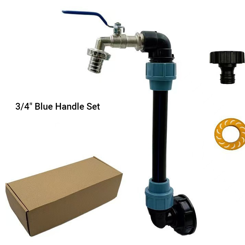 🚰Adapter-Set für IBC-Tanks – Erhöhung, Zapfhahn aus Zinklegierung (3/4“), PE-Schlauch & Winkelstücke – ideal für Garten & Haushalt💧🏡