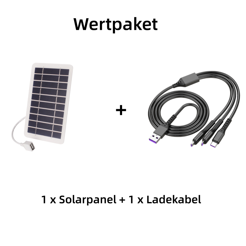 🔥 50% RABATT 💥 Mini Solarpanel 2W/5V – flexibel, effizient & ideal für Camping & Outdoor ☀️✨