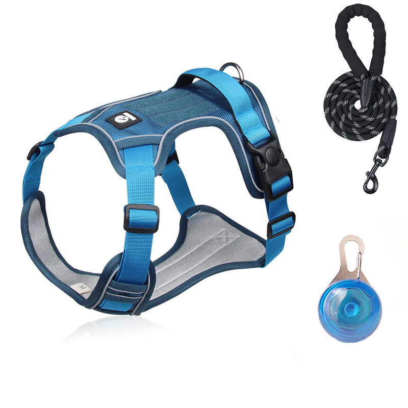 💥 LIMITIERT: -50% 🐾 Anti-Zug Hundegeschirr mit Front-D-Ring 🦮 inkl. Leine & LED-Halsband 🔥 sicher & komfortabel