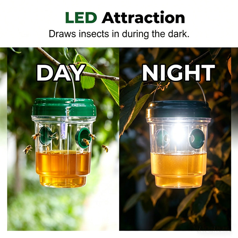 🔥 SOMMER DEAL: -50% 🐝 Solarbetriebene Wespenfalle 🌙 automatisch wirksam bei Tag & Nacht ☀️✨
