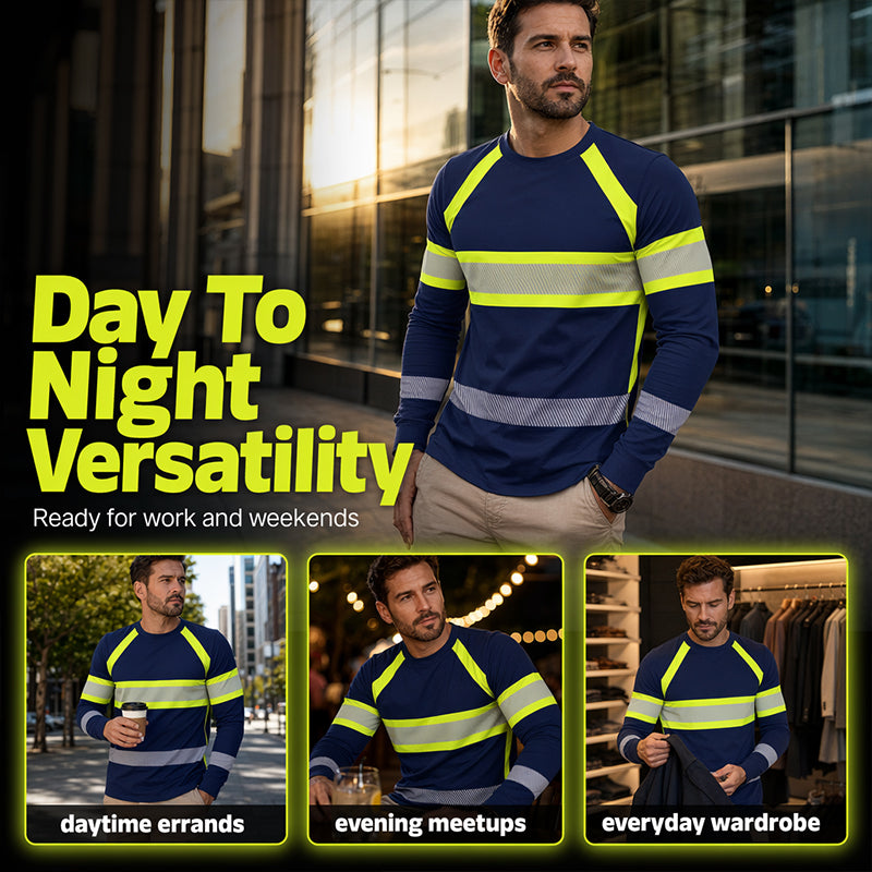 👕 ZEITLICH BEGRENZT 50% RABATT! ✨ Modisches Langarm-T-Shirt mit Rundausschnitt & kontrastierendem Colorblock – Casual Freizeit Top🍂