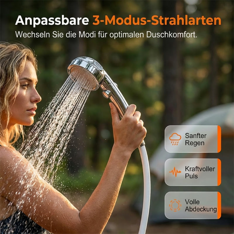 🚿🔋 50% RABATT! Kabelloser tragbarer Duschbooster – Selbstansaugend, USB-C aufladbar & vielseitig für Camping, Baustelle & Outdoor ✨