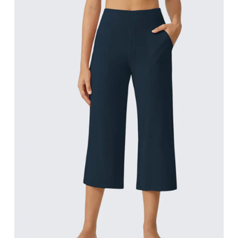 👖 50% RABATT! 🌸 Damen lässige weite Bein Caprihose – Leicht, luftig & vielseitig – Perfekt für warme Tage, Strand oder Freizeit – bequemer Begleiter mit Stil ☀️✨