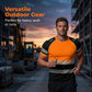 Herren Neonfarben Colorblock Sportshirt Outdoor Sicherheits-Tee