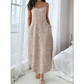 💃 Damen Maxikleid mit Leopardenmuster 🌿 Spaghettiträger, Bequeme Passform & Perfekt für Sommer und Urlaub
