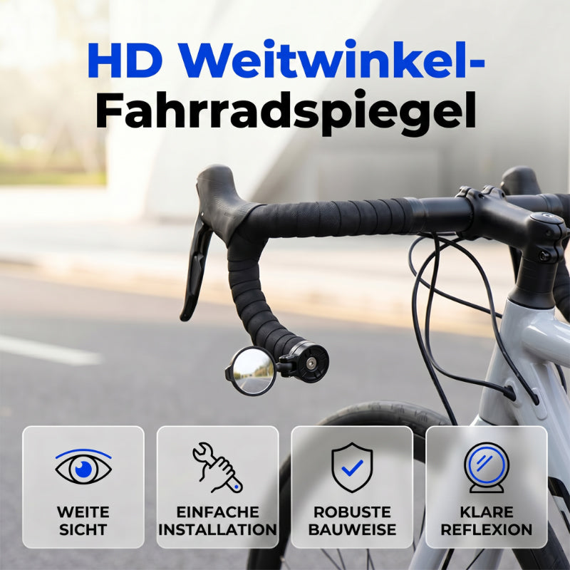 ⏰️Nur für kurze Zeit: 33 % Rabatt!🚲360° drehbarer HD-Weitwinkel-Fahrrad-Rückspiegel