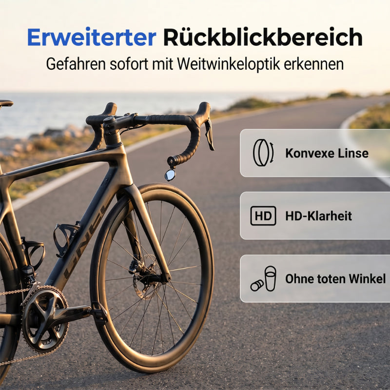 ⏰️Nur für kurze Zeit: 50 % Rabatt!🚲360° drehbarer HD-Weitwinkel-Fahrrad-Rückspiegel