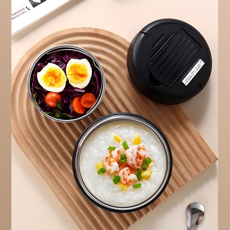 🥣🔥 50% RABATT! Vakuum-Thermobehälter mit Faltlöffel – Warme Mahlzeiten überall genießen! – Perfekt für Büro, Reisen & Camping ✨