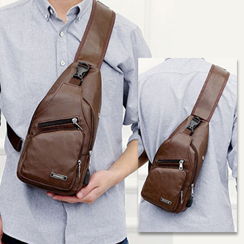 🎒 50% RABATT! 🎁 Multifunktionale Brusttasche aus hochwertigem Leder – Kompakt & praktisch – Ideal für Reisen, Alltag oder als stilvolles Accessoire – sicherer & bequemer Sitz 🧳✨🛡️