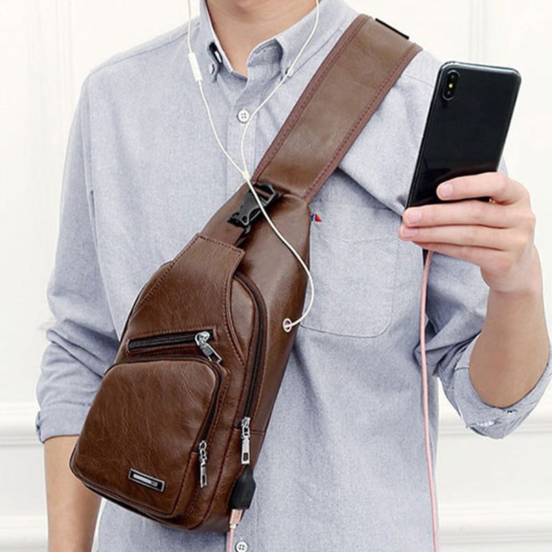 🎒 50% RABATT! 🎁 Multifunktionale Brusttasche aus hochwertigem Leder – Kompakt & praktisch – Ideal für Reisen, Alltag oder als stilvolles Accessoire – sicherer & bequemer Sitz 🧳✨🛡️