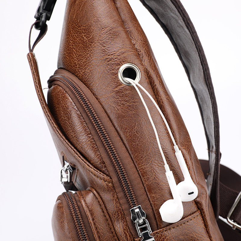 🎒 50% RABATT! 🎁 Multifunktionale Brusttasche aus hochwertigem Leder – Kompakt & praktisch – Ideal für Reisen, Alltag oder als stilvolles Accessoire – sicherer & bequemer Sitz 🧳✨🛡️