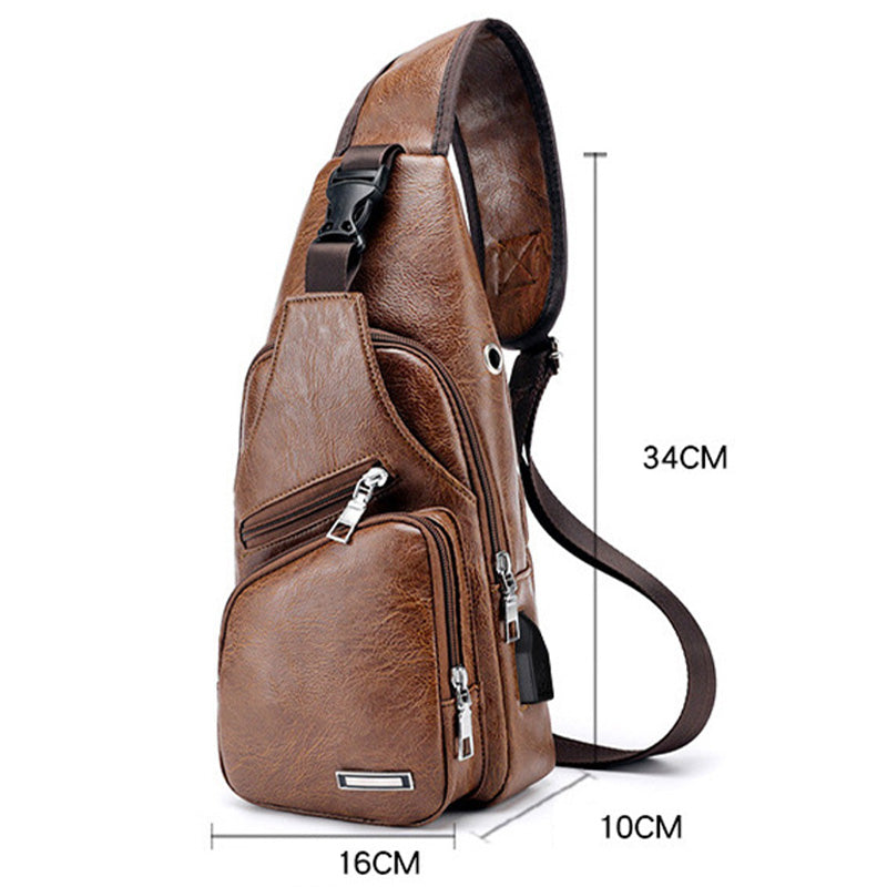 🎒 50% RABATT! 🎁 Multifunktionale Brusttasche aus hochwertigem Leder – Kompakt & praktisch – Ideal für Reisen, Alltag oder als stilvolles Accessoire – sicherer & bequemer Sitz 🧳✨🛡️