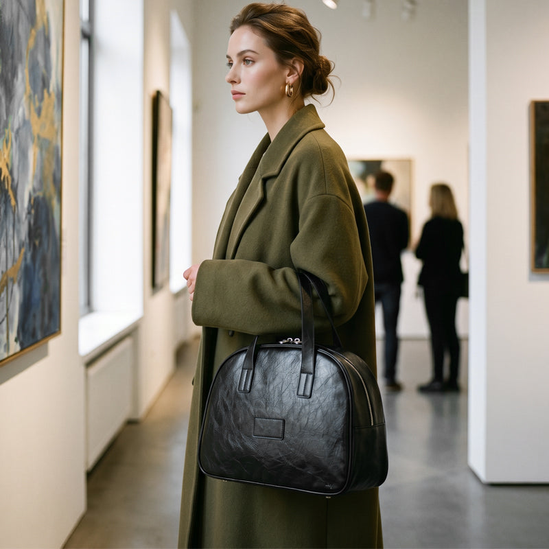 📐 Mehrkammer-Kosmetiktasche aus PU-Leder — Pinsel, Lippenstifte & Paletten ordentlich sortiert