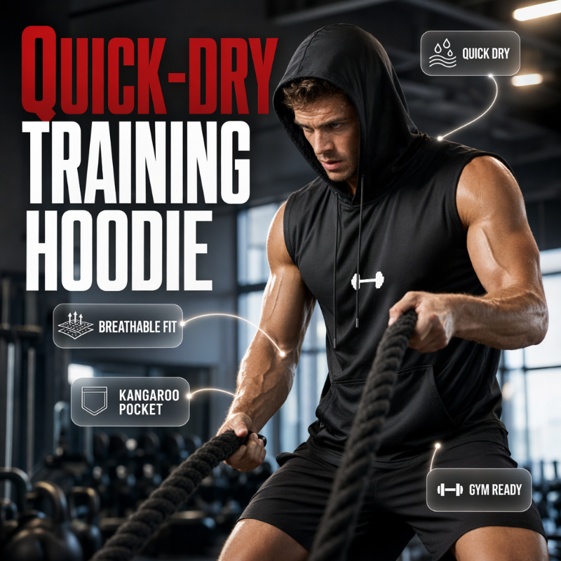 🎉 BEGRENZTE ZEIT 50% RABATT! 💪 Herren Sportliches Ärmelloses Kapuzenshirt – Maximale Bewegungsfreiheit & Leichter Atmungsaktiver Stoff 🏋️