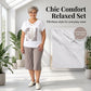 ⚡ 50 % Rabatt sichern – lässiges 2-teiliges Set mit V-Ausschnitt-Shirt & Cropped-Hose – bequem, atmungsaktiv & vielseitig ✨