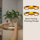 Schwebendes Wandregal mit integriertem Ambiente-LED-Licht