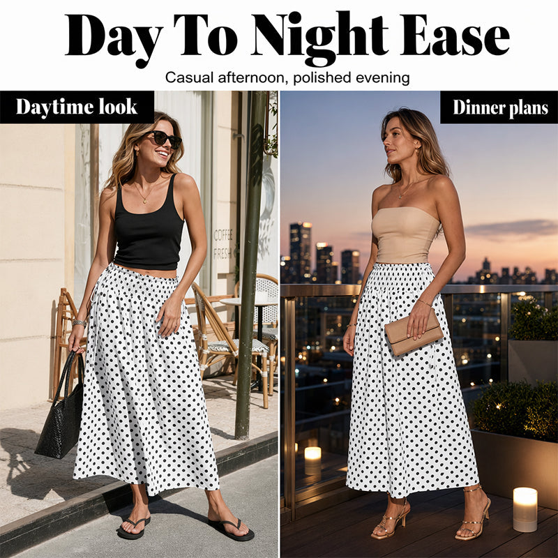 ⏳Zeitlich begrenzter 50% Rabatt⏰Damen Gepunkteter Midi-Rock🌟👗