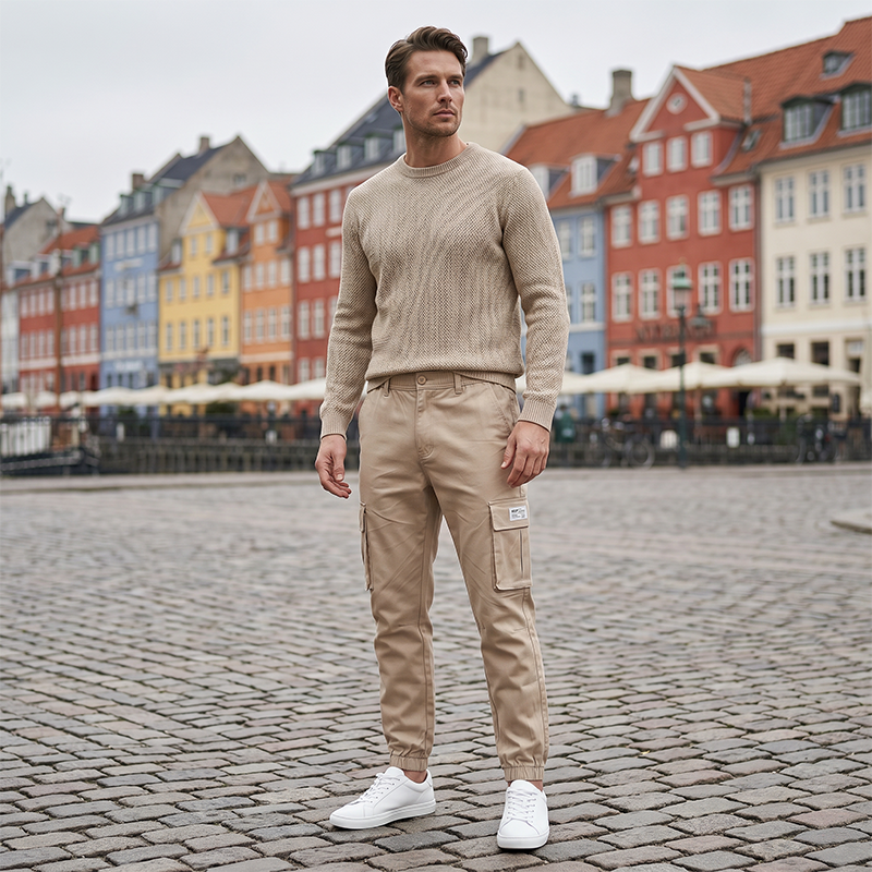 🔥 50% RABATT! 👖 Herren Cargo-Jogginghose ✨ Mehrere Taschen, Lockere Passform & 9/10-Länge – Perfekt für Alltag und Freizeit