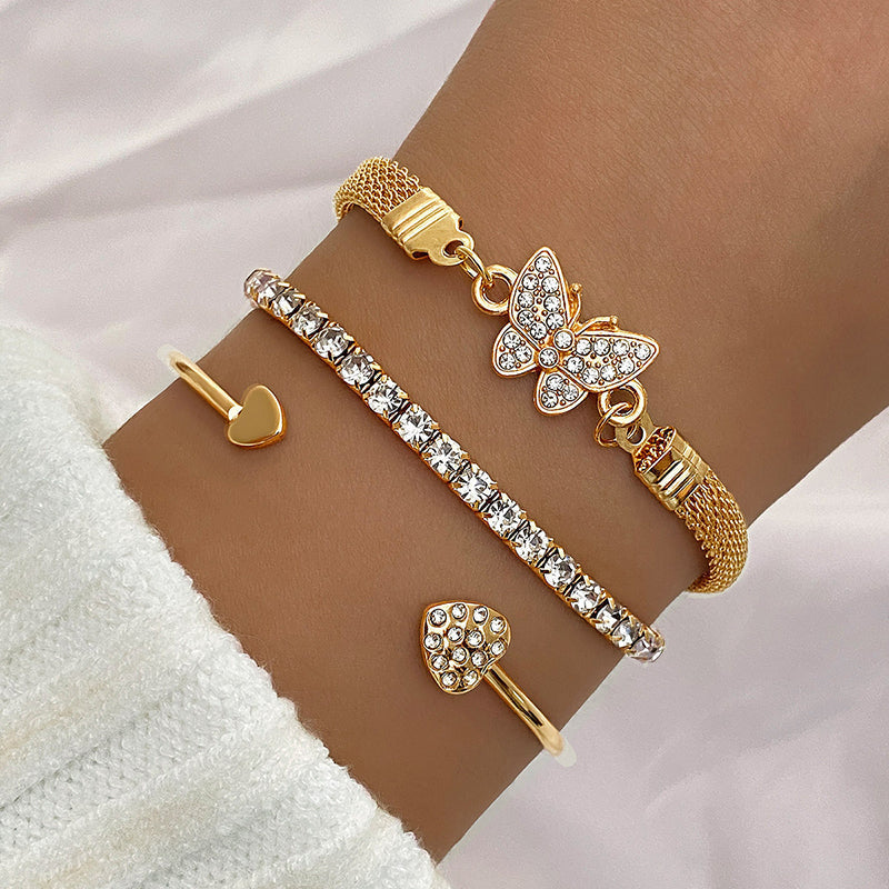 💕 50 % Rabatt – Maritimes Set mit Schmetterlings- und Herz-Anhängern – zeitlose, kombinierbare Accessoires für den stilvollen Auftritt ✨