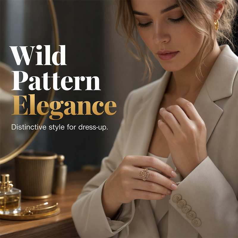 🐆 50% RABATT! 💍 Vintage Leopardenmuster Ovaler Ring – Einzigartiges Design, elegant & robust – Perfekt für jeden Tag & besondere Anlässe ✨