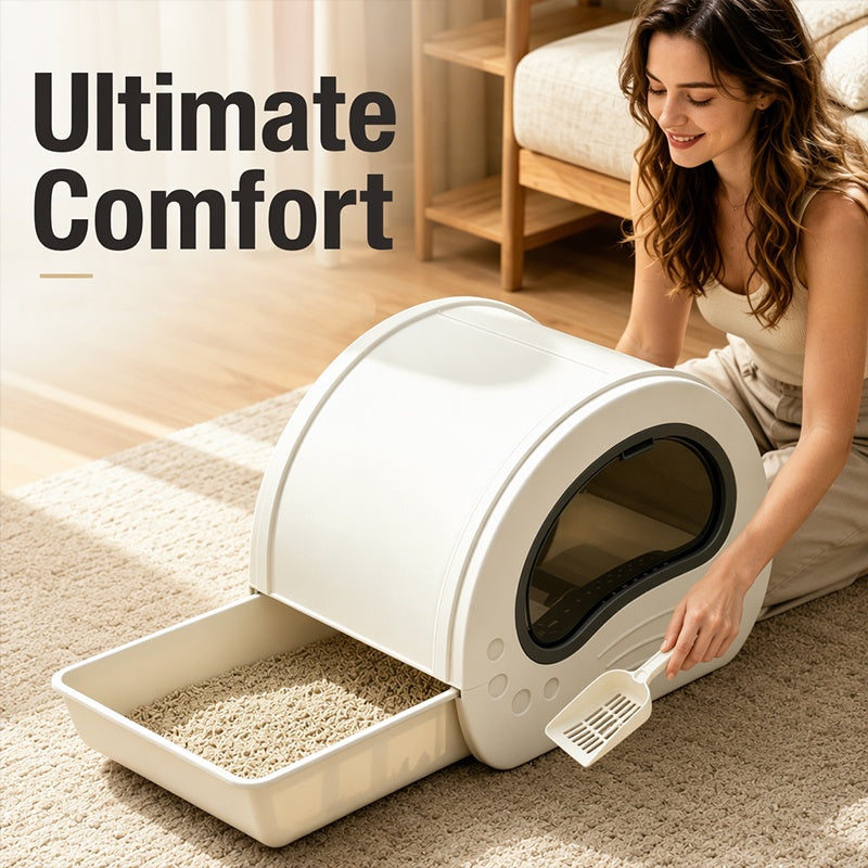 🛍️ 50 % Rabatt – XXL Geschlossenes Katzentoilette mit Schublade – geruchsdicht, auslaufsicher & leicht zu reinigen – ideal für Mehrkatzenhaushalte 🐱